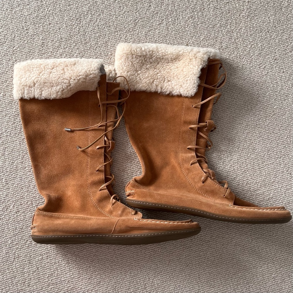 Tall moccasin shoes